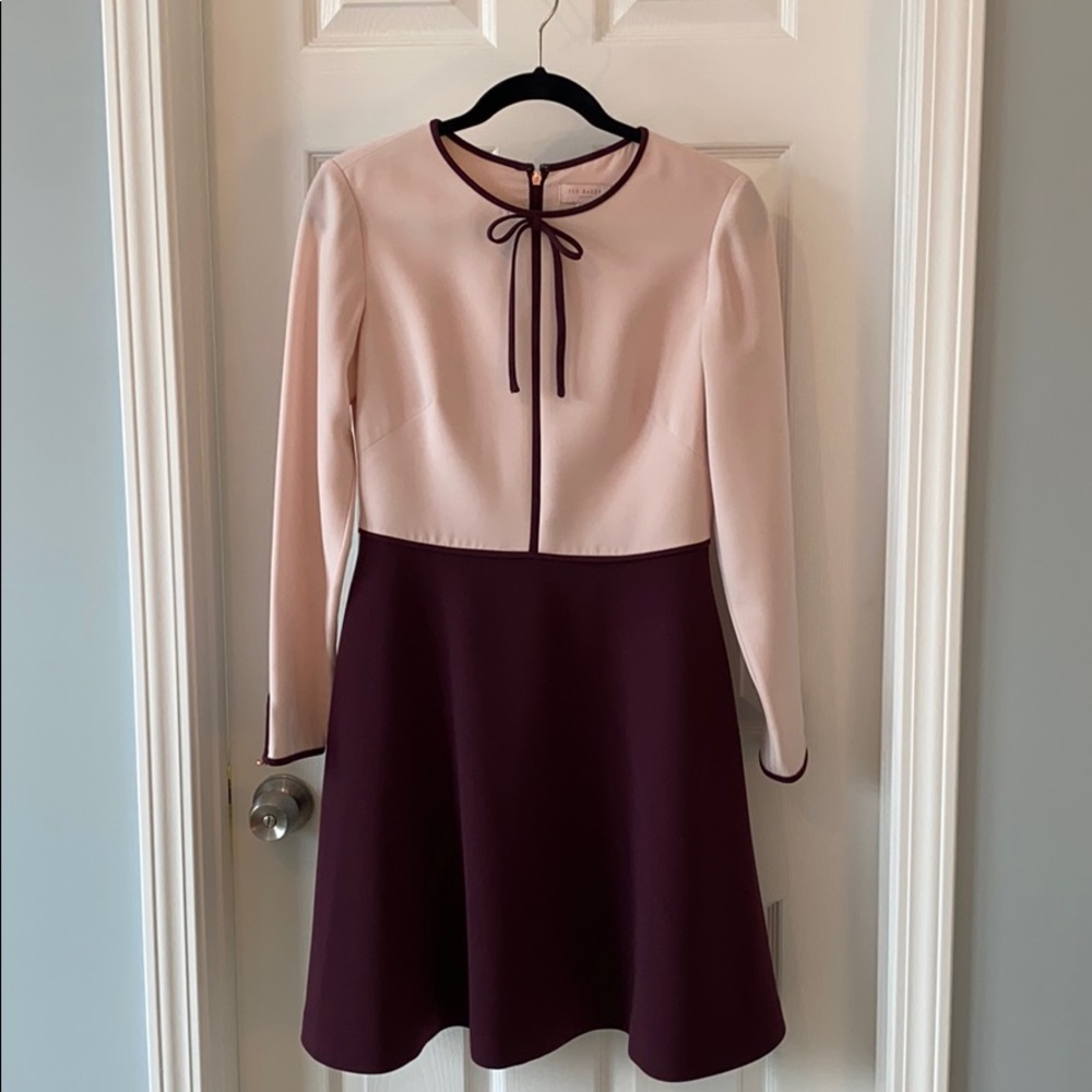 Ted Baker | tie neck skater dress